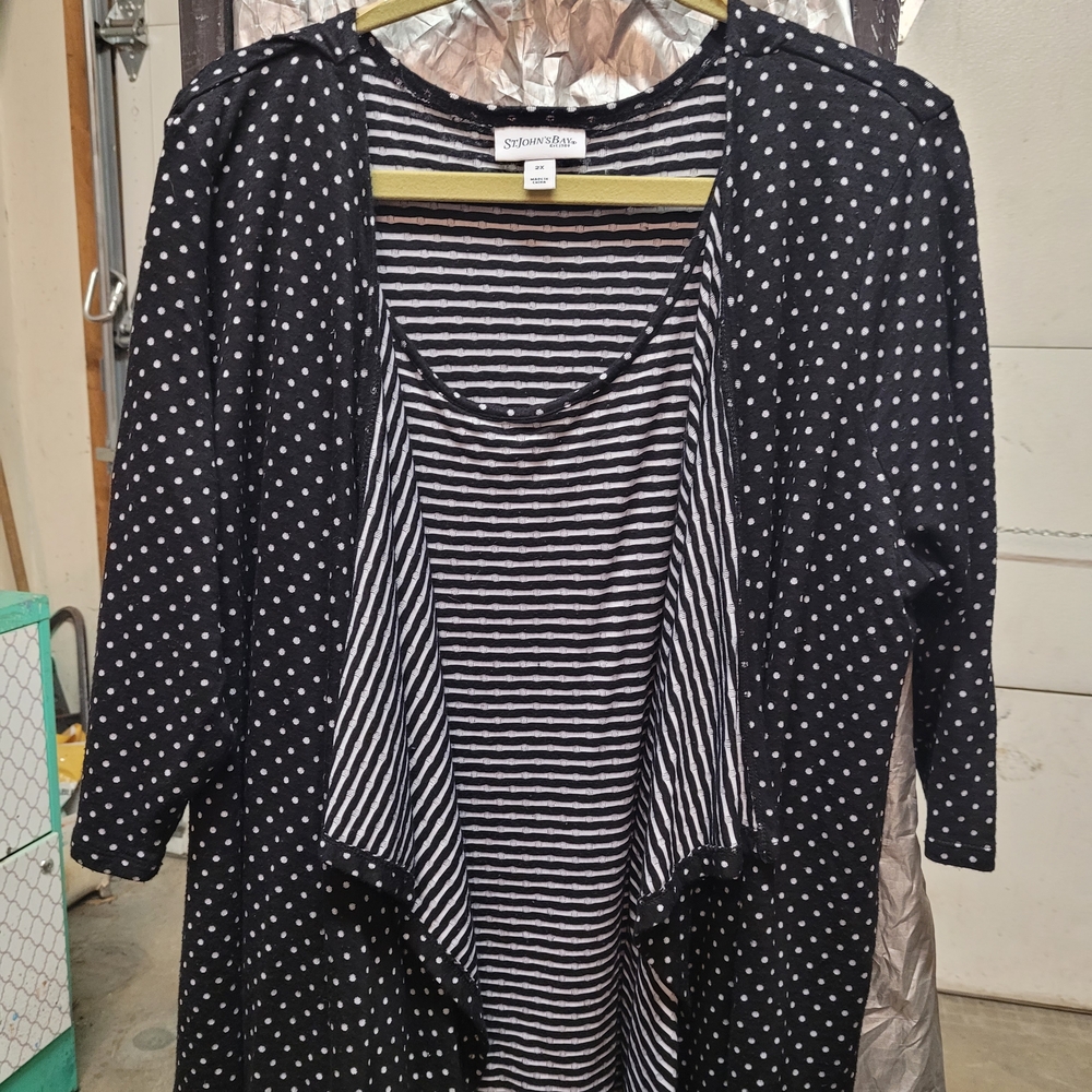 Black and White Polka Dot Cardigan